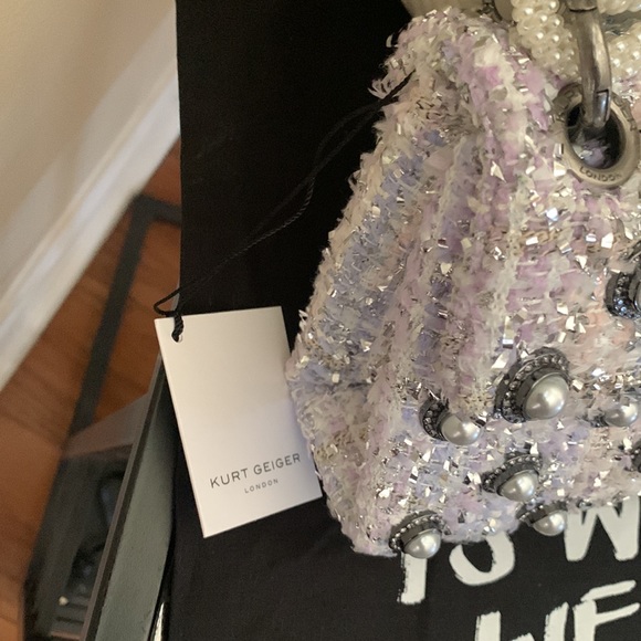 Kurt Geiger London Mini Kensington Tweed Convertible Shoulder Bag - Picture 4 of 17